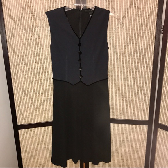 NWT✨Marc Jacobs Dress with Velvet, Sz 8,black/navy - Picture 6 of 7